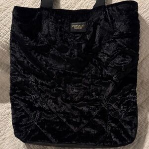 Victoria's Secret Luxurious Black Velvet Tote